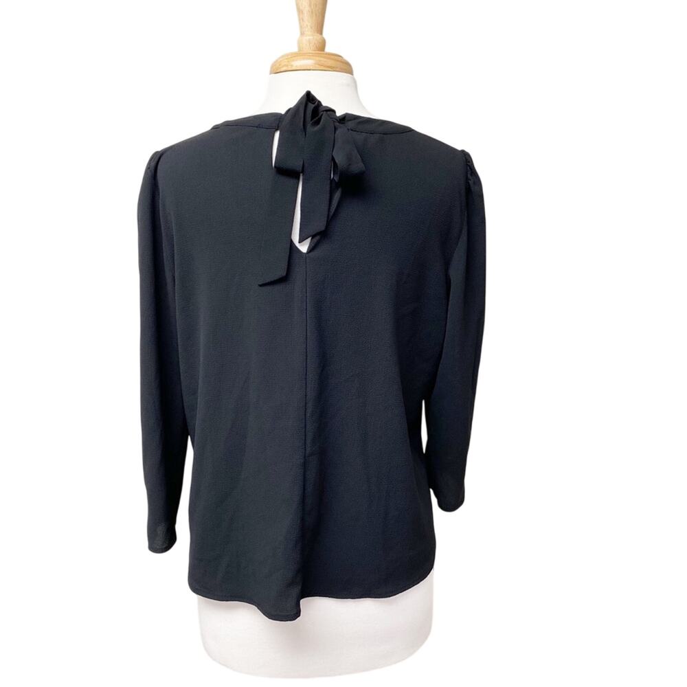 Camaieu Essential Eyelet Trim Top Black Size S - Picture 2 of 8